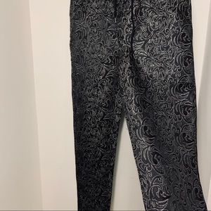 NWOT Amazing Satin and Glitter Drawstring Trouser